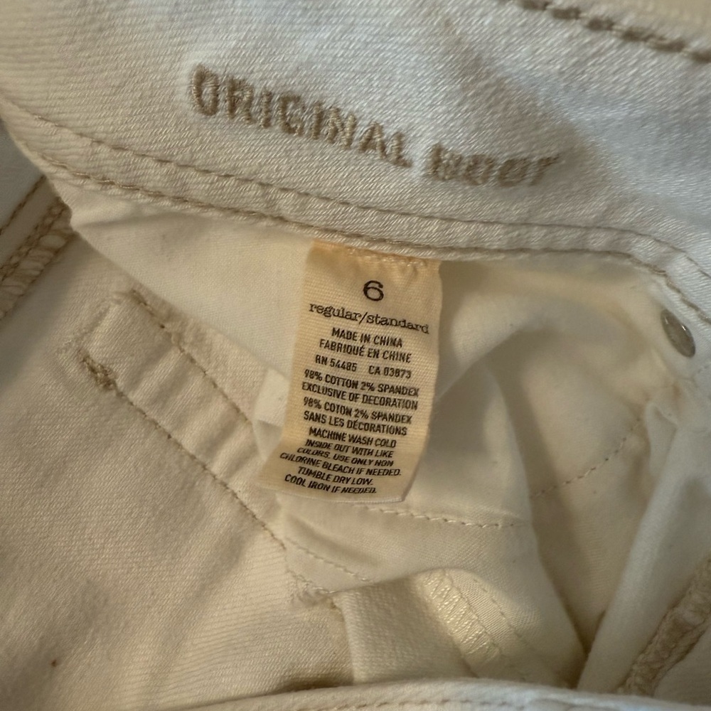 American Eagle Original Bootcut Off-White Jeans Size 6 - Picture 6 of 8